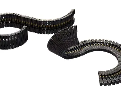 Ammo Feed Chute with Ammo Low-poly 3D model