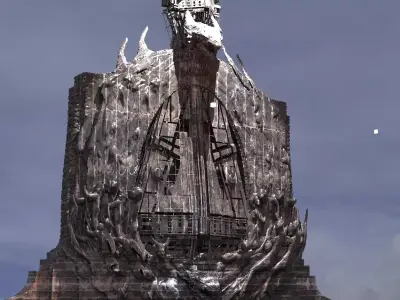 Arch Dragon Tower Gateway 5 3D model