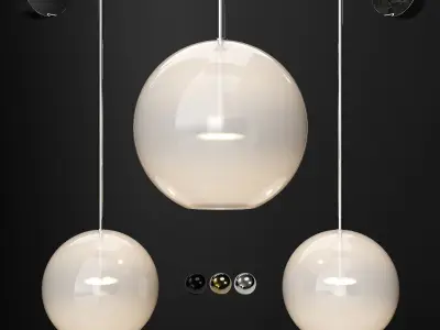 Wall light Giopato and Coombes Bolle vertical longe 3D model