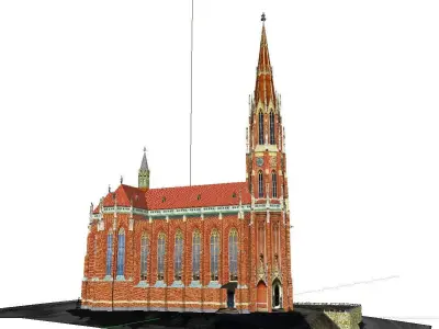 Architecture-Religion-God-Culture-Temple-037 church in poland 3D model