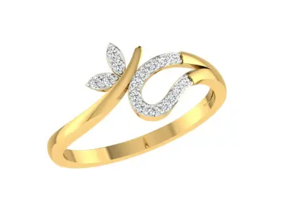 Women Ring  Render 3dm STL OBJ FBX Details 3D print model 17