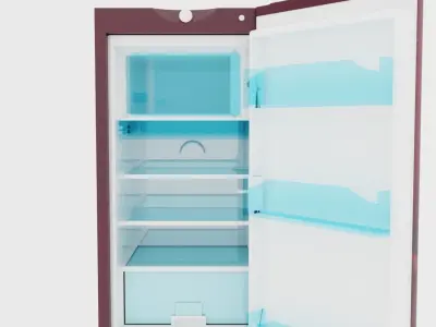 Single door Fridge Free 3D model