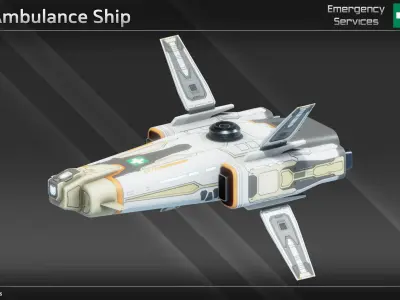 Scifi Emergency Spaceship Collection 3D Model Pack