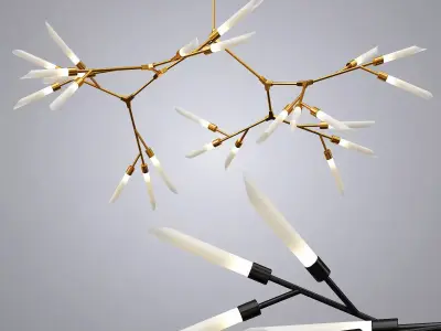 Modern Led Nordic Chandelier 3D model
