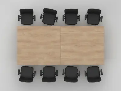 Conference Meeting Room Furniture 09 3D model