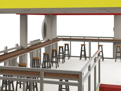 Booth Outdoor 10x5cm 3D model