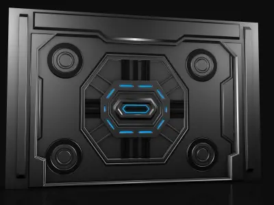 Sci Fi Door 3D model