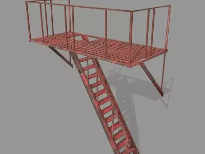 Fire Escape Low-poly 3D model