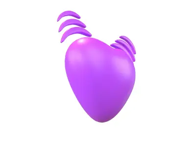 Beating Heart v1 007 Low-poly 3D model