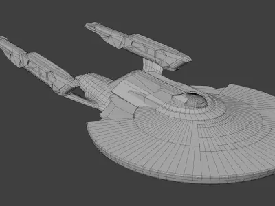 Star Trek Neo-Constitution-Class Starship Low-poly 3D model