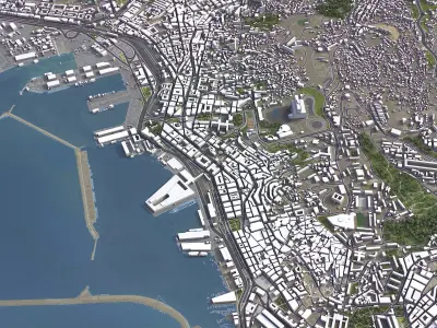 Algiers  - City 3D Model Low-poly 3D model