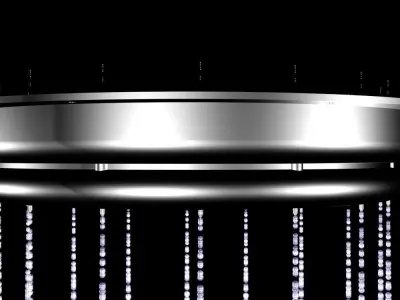 Animated Water Curtain 3D model