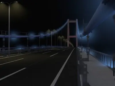 Bosphorus Suspension Bridge 3D model