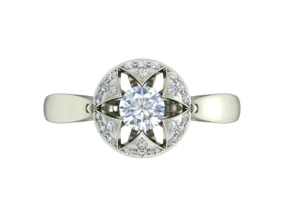 Women Ring  Render 3dm STL OBJ FBX Details 3D print model 71