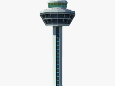 control tower Low-poly 3D model purchase