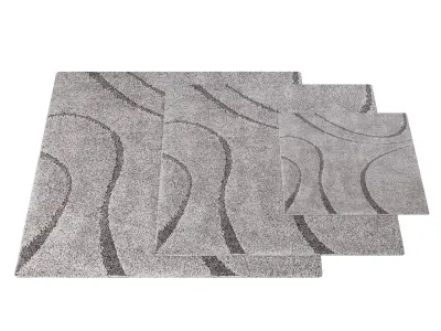 Dark Gray Soft Plush Shag Area Rug 3D model