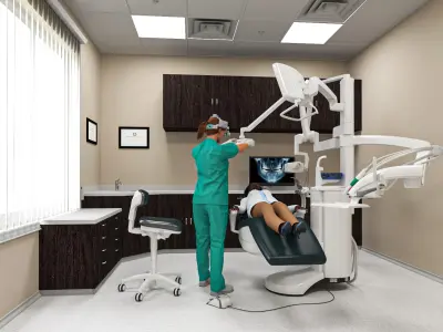  Dental Office with Doctor and Patient Fur 