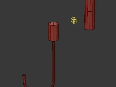 Loft Tube Chandelier 10 3D model