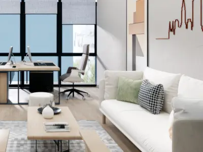 Space Office Modern Manager 3D model