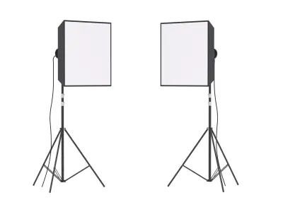 Softbox Studio Light 3D model