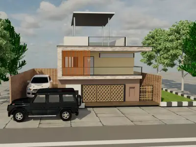 house exterior 3D model 8
