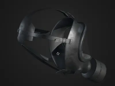 Gas Mask Low-poly 3D model