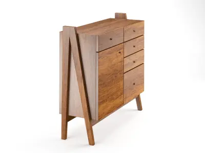 Wooden Cupboard Furniture 3D model
