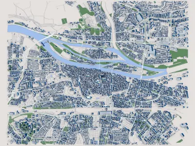 Regensburg City Germany 3D model