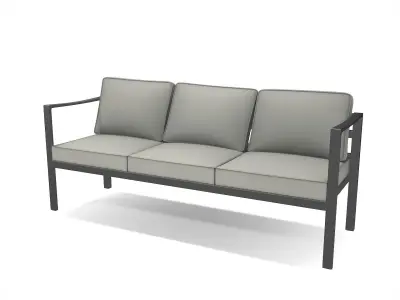 out bench sling fabric 001 Low-poly 3D model