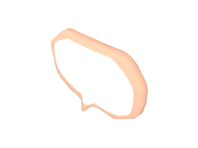 Speech Balloon v28 004 Low-poly 3D model