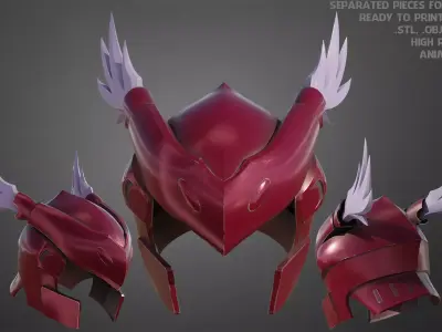 Overlord Shalltear Bloodfallen Helmet for Cosplay 3D print model