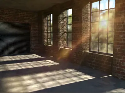 warehouse interior  Low-poly 3D model