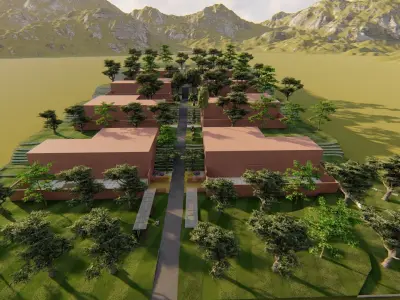 Outdoor landscape design  3D model