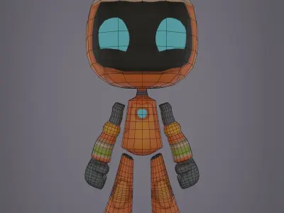 Cute Robots Robin Low-poly 3D model