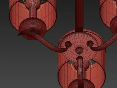 Progress Lighting Inspire Brushed Nickel Three Light Chandelier 3D model