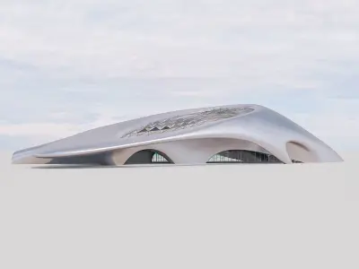 Futuristic building collection 9x 3 3D Model Pack