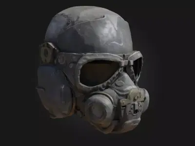 Wasteland Warrior Helmet  Rugged Protection for PostApocalyptic  3D model