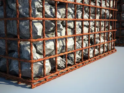 Gabion 3d - Rusty 3D model