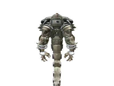 Droid humanoid Low-poly 3D model