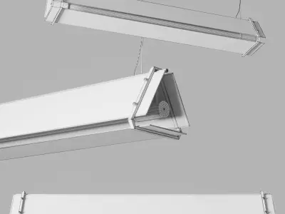 Kaleido - LEDs Linear Pendant Light Low-poly 3D model