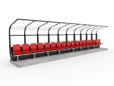 Collection Soccer Bench 4 3D Model Pack