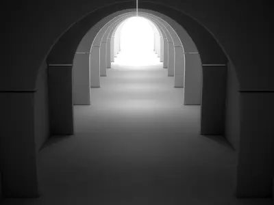 Sci Fi Hallway Interior 3D model