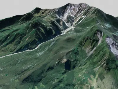 Makanrushi island Great Kuril Islands 3D model