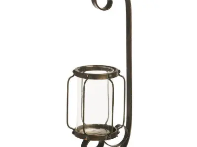 Tall Iron and Glass Wall Sconce 3D model
