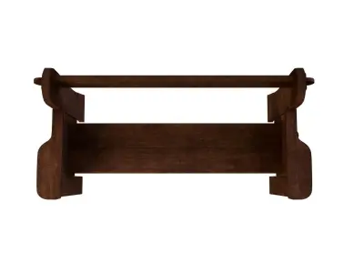 Swedish Pine Sofa Chair 1970s Low-poly 3D model