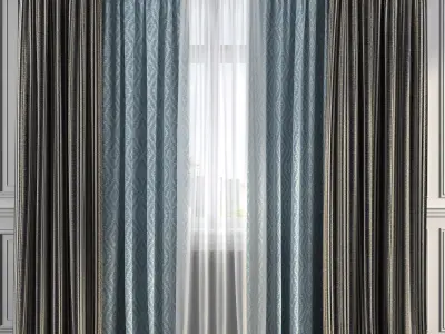 Curtain Set 189 3D model