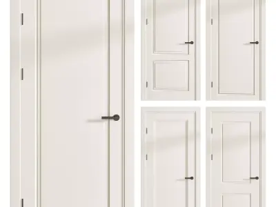 Modern interior doors set 3D model