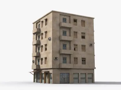 Arab Middle East Building x10 Low-poly 3D model