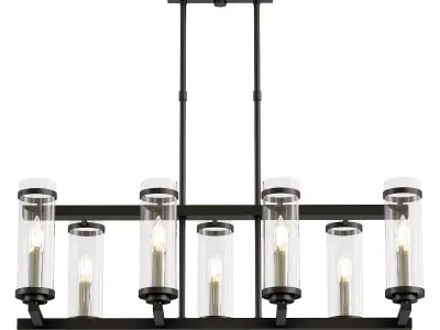 st-luce-bichero-sl334-403-07 six light chandelier with clear ... 3D model