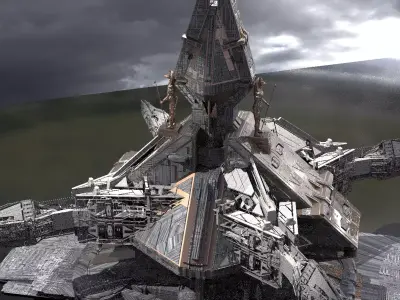 Anubis Watch pyramid tower 2  3D model